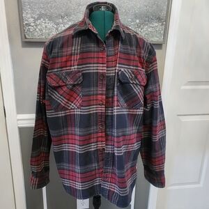 Plaid Button-Up Shirt